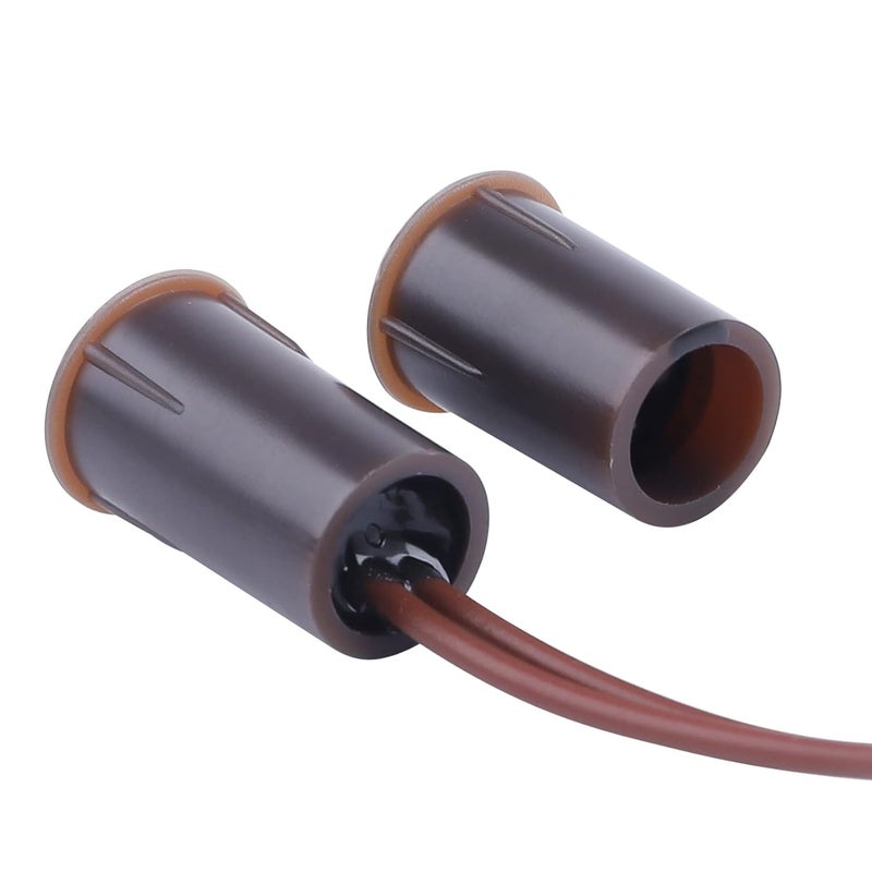 Manesi Magnetic Door Switch RC-33 NC Recessed Wired Security Window Door Contact Sensor Alarm Brown - (10 Sets) - Image 2